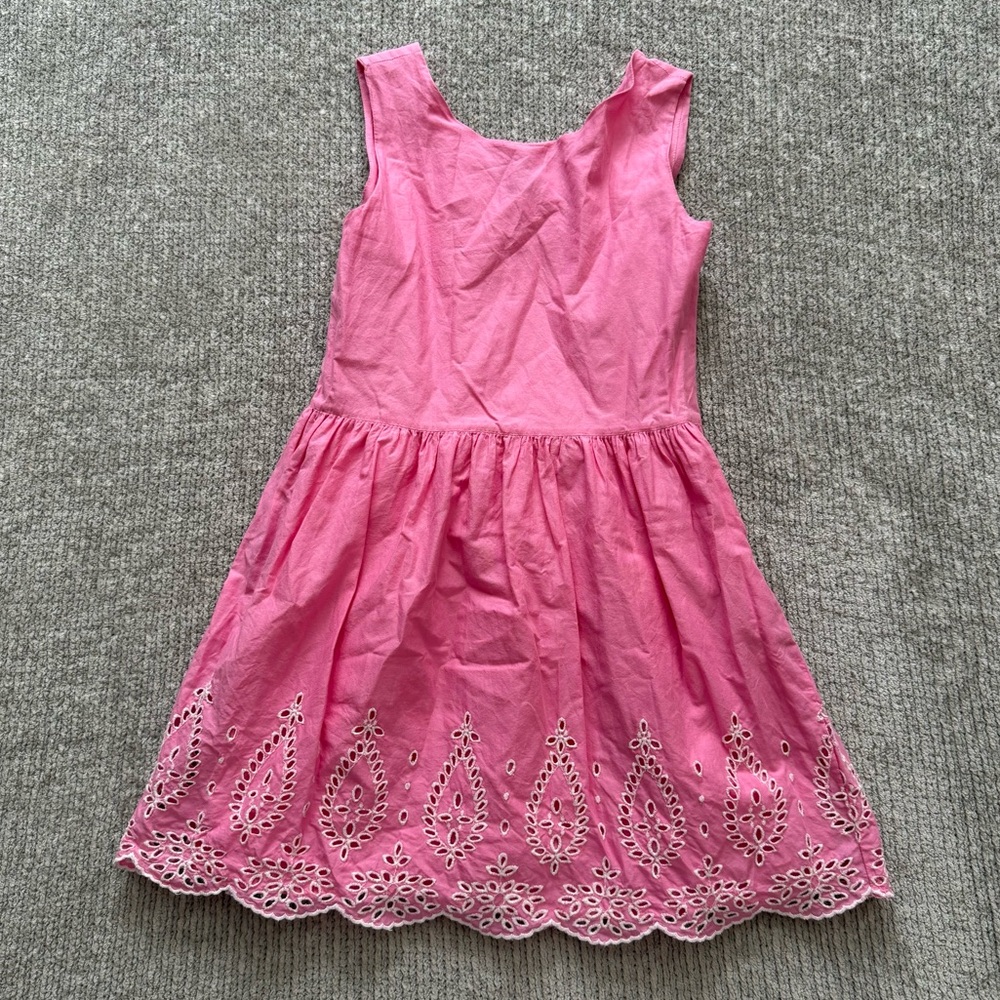 Gap Kids‎ Pink Eyelet Dress Size M 8 Cotton Sleeveless Summer Dress